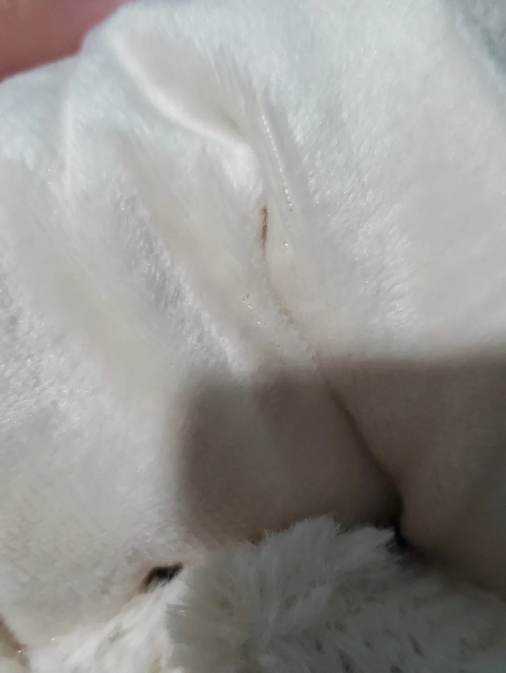 Embroidered Faux Fur Ghost Throw Blanket